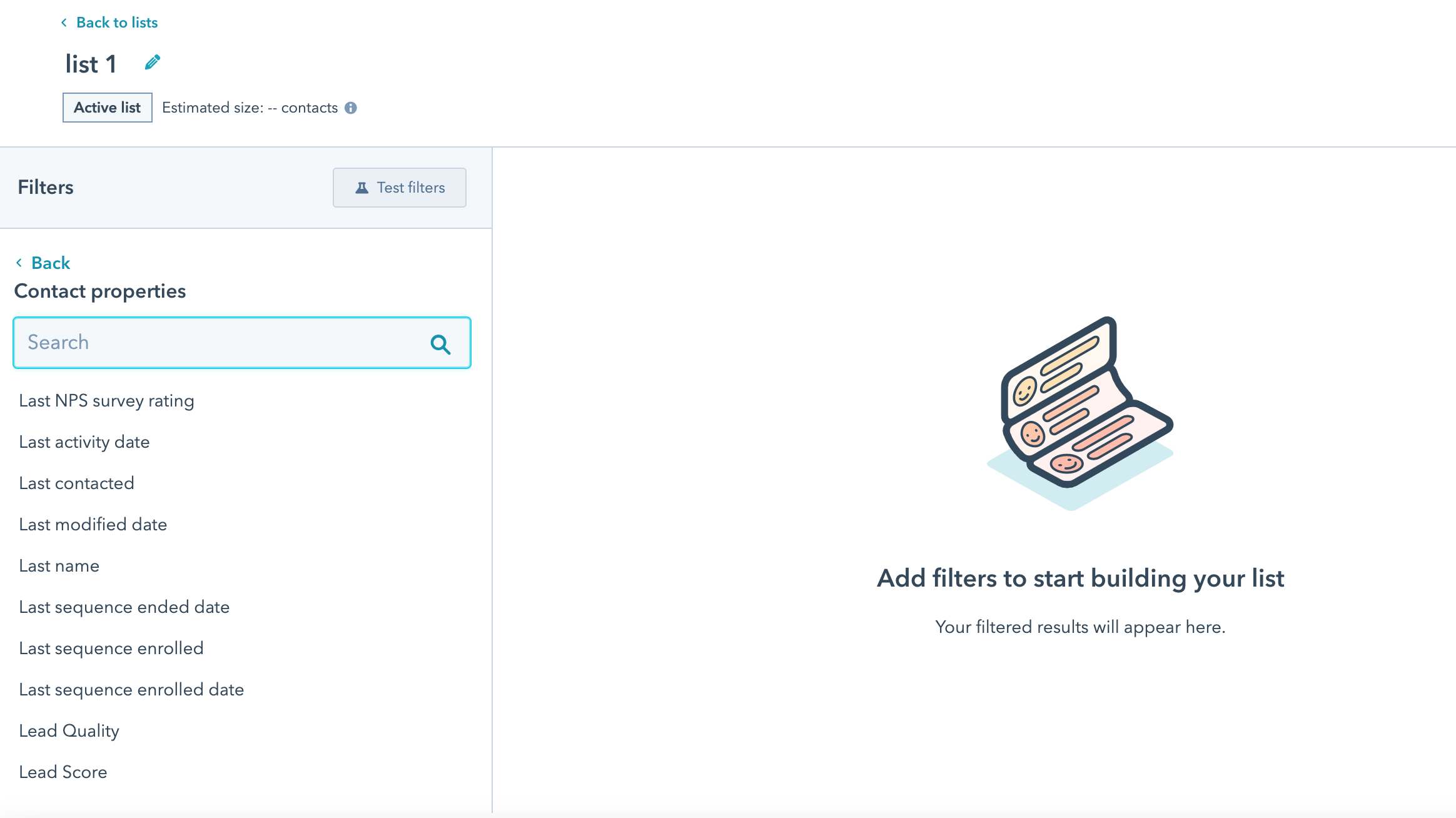 Hubspot Create Lists